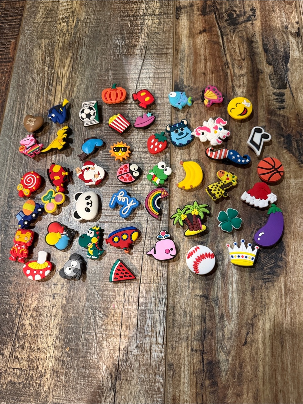46 Colorful Jibbitz-Like Shoe Charms Decorative Accessories for Crocs, Preloved
